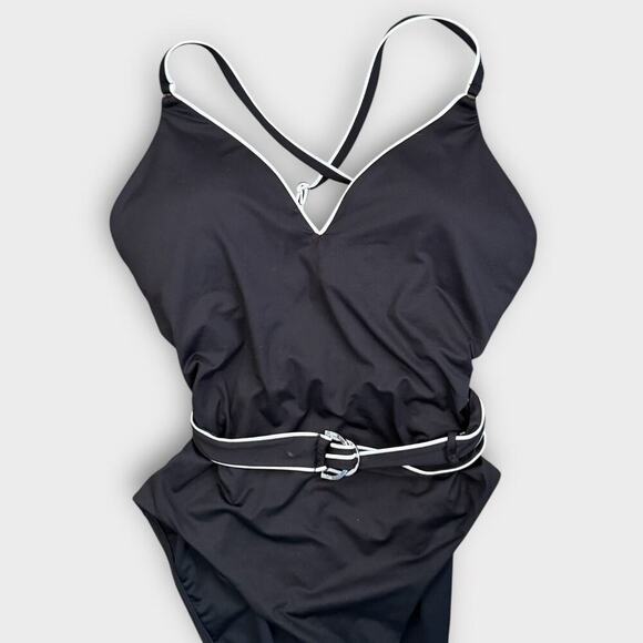 Seafolly Active Piped One-Piece Swimsuit Size US/12 - Picture 5 of 8